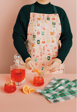 Load image into Gallery viewer, Holiday Spirits Christmas Apron & Dishtowel Set