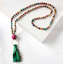 Load image into Gallery viewer, Kantha Tassel Necklace