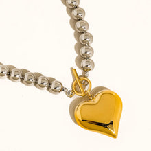 Load image into Gallery viewer, Raissa Two Tone Heart Necklace
