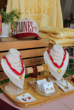 Load image into Gallery viewer, Nickel &amp; Suede Red Bandana Charm Necklace
