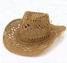 Load image into Gallery viewer, Straw Cowboy Hat

