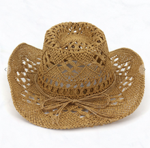 Load image into Gallery viewer, Straw Cowboy Hat
