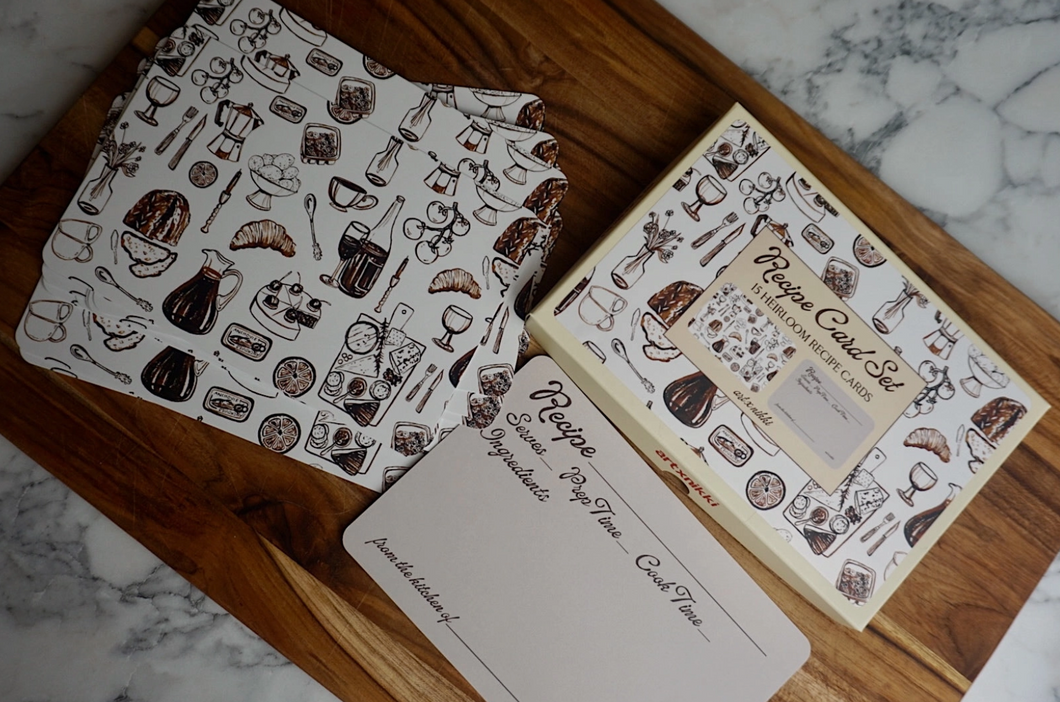Kitchen Recipe Card Set