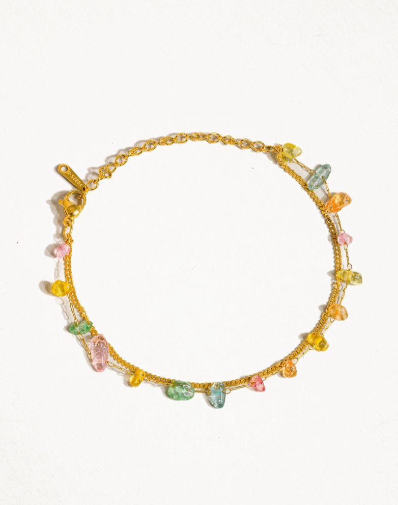 Blakelyn 18K Gold Non-Tarnish Cz Stone Chain Bracelet