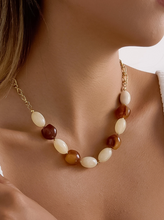 Load image into Gallery viewer, Palm 18K Gold Non-Tarnish Beaded Chain Necklace
