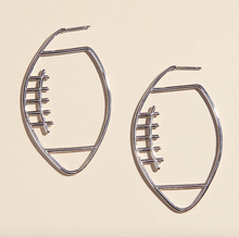Load image into Gallery viewer, Nickel &amp; Suede Football Hoops
