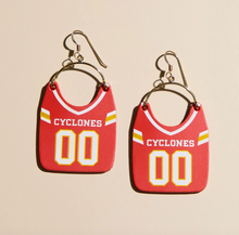 Load image into Gallery viewer, Nickel &amp; Suede Cyclone Jersey Earrings
