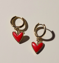 Load image into Gallery viewer, Sweetheart Huggie Earrings
