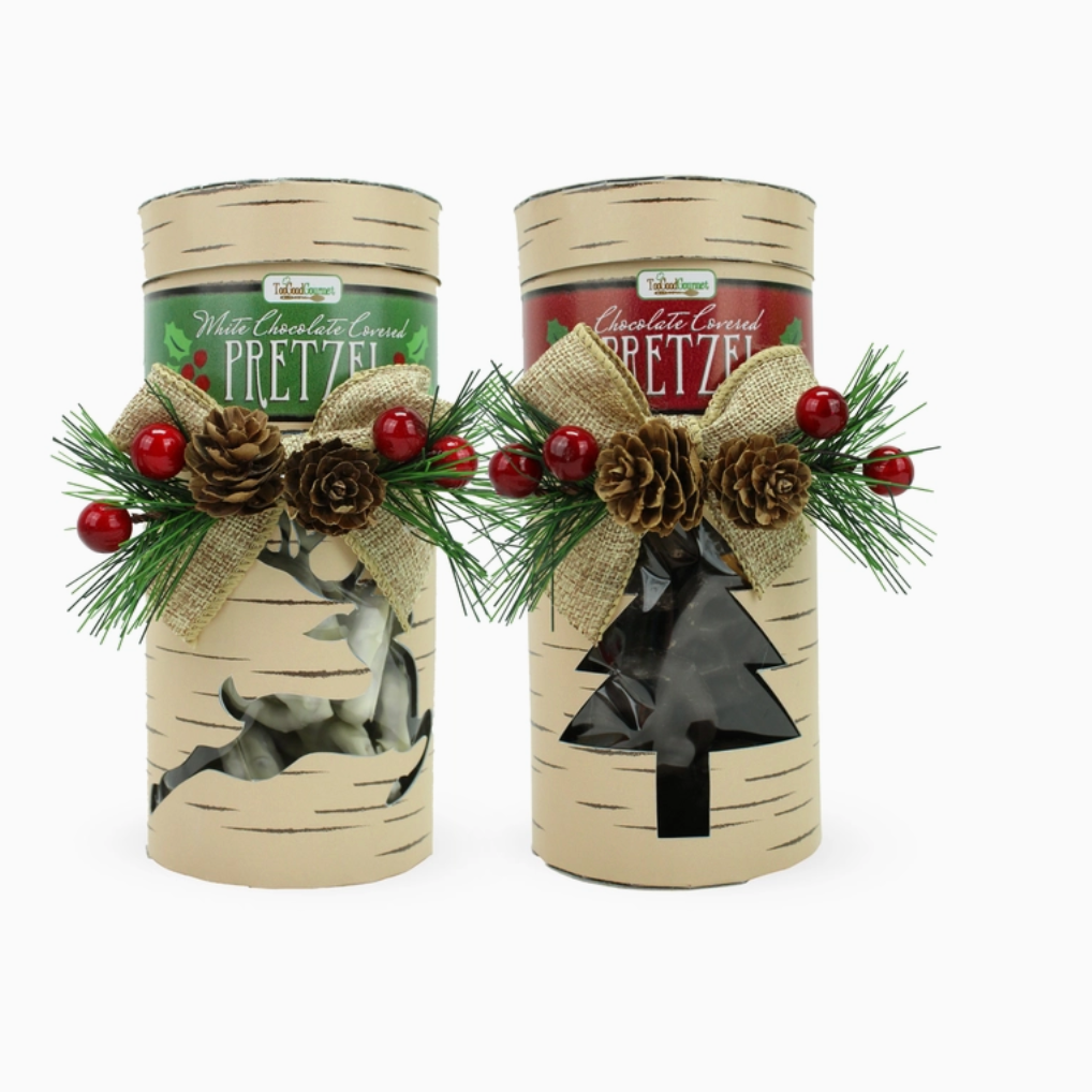 Holiday Woodland Pretzel Jars
