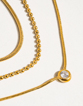 Load image into Gallery viewer, Paulete Trilayer CZ Chain Necklace
