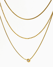 Load image into Gallery viewer, Paulete Trilayer CZ Chain Necklace
