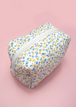 Load image into Gallery viewer, Floral Quilted Cotton Cosmetic Bag
