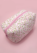 Load image into Gallery viewer, Floral Quilted Cotton Cosmetic Bag
