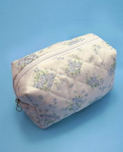Load image into Gallery viewer, Floral Quilted Cotton Cosmetic Bag
