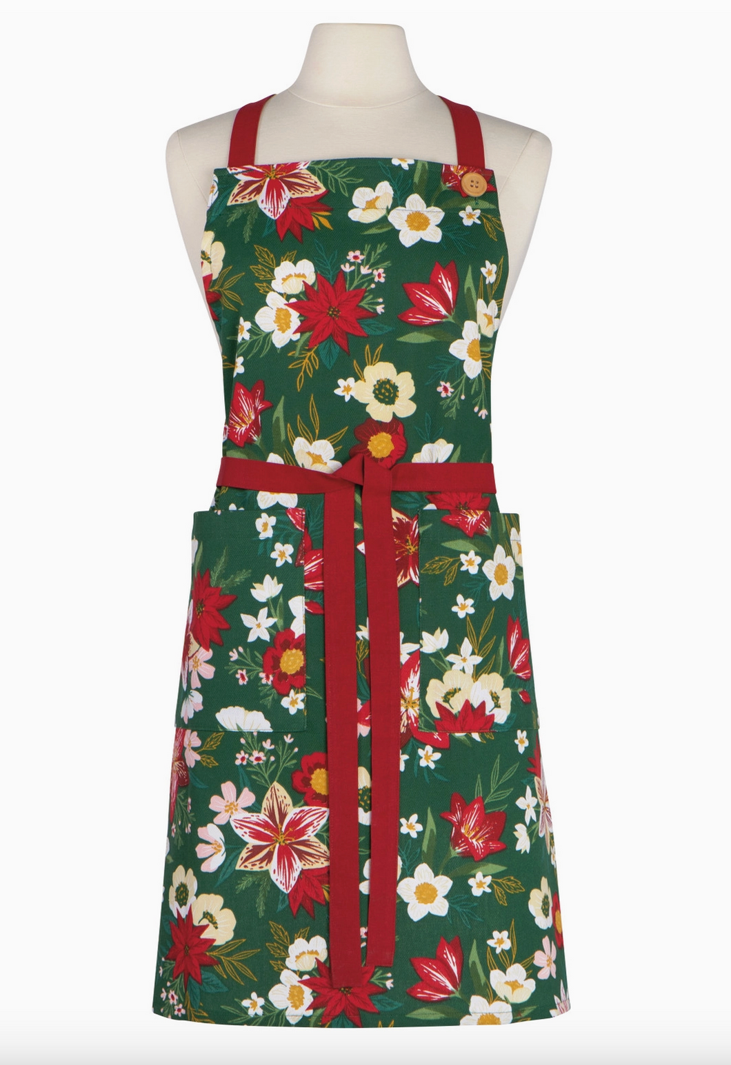 Amaryllis Christmas Spruce Apron