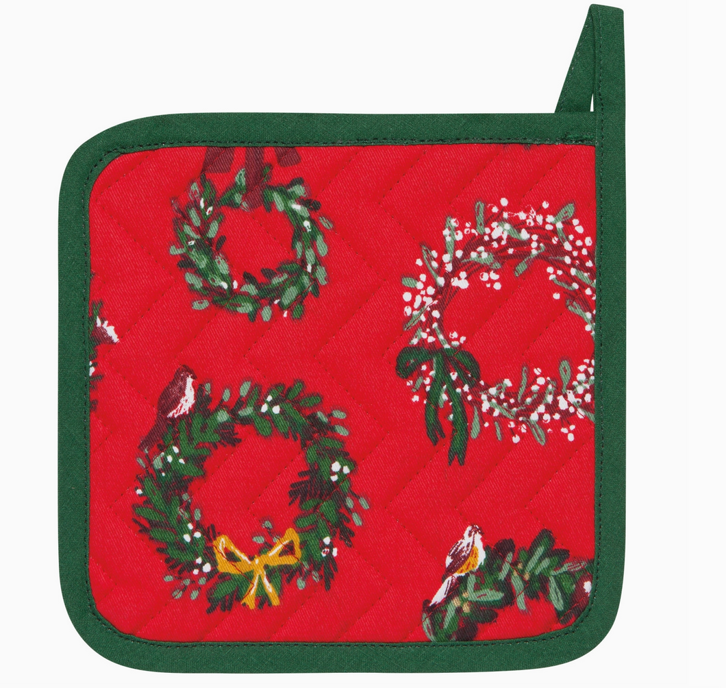 Wreaths Christmas Chef Potholder