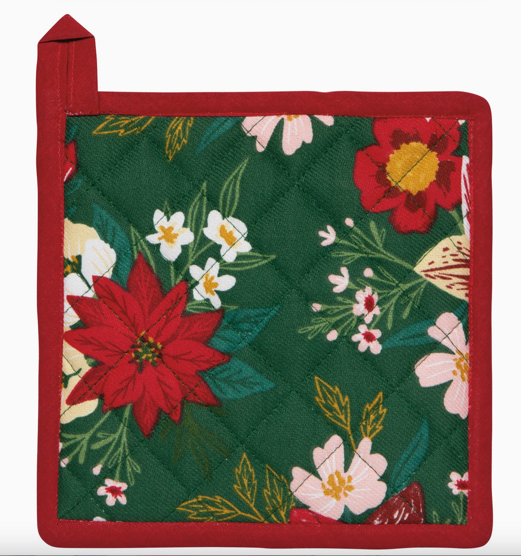 Amaryllis Christmas Pocket Potholder
