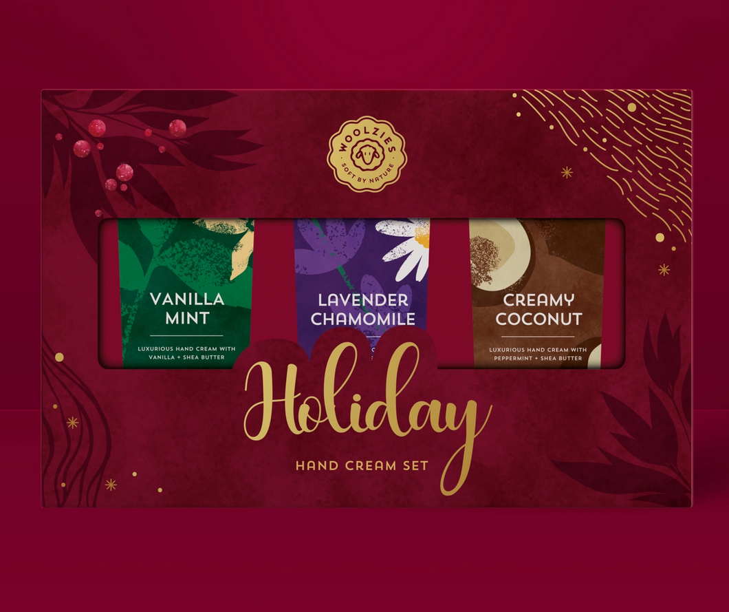 Red Holiday Hand Cream Set of 3