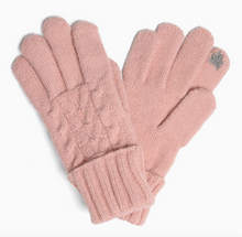 Load image into Gallery viewer, Colored Cable Knitted Flip Cuff Touch Gloves
