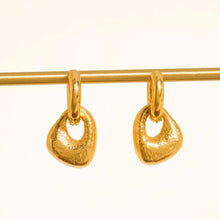 Load image into Gallery viewer, Amoret 18K Gold Non-Tarnish Modern Textured Earrings
