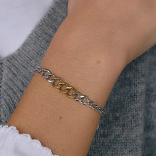 Load image into Gallery viewer, Belfort 18K Gold Non-Tarnish Two-Tone Chain Bracelet
