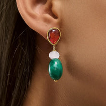 Load image into Gallery viewer, Burée 18K Gold Non-Tarnish Boho Beaded Earrings
