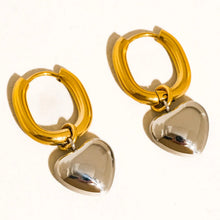 Load image into Gallery viewer, Noor Two Tone Heart Earring
