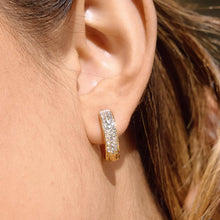 Load image into Gallery viewer, Zephira Pave Hoop Earrings
