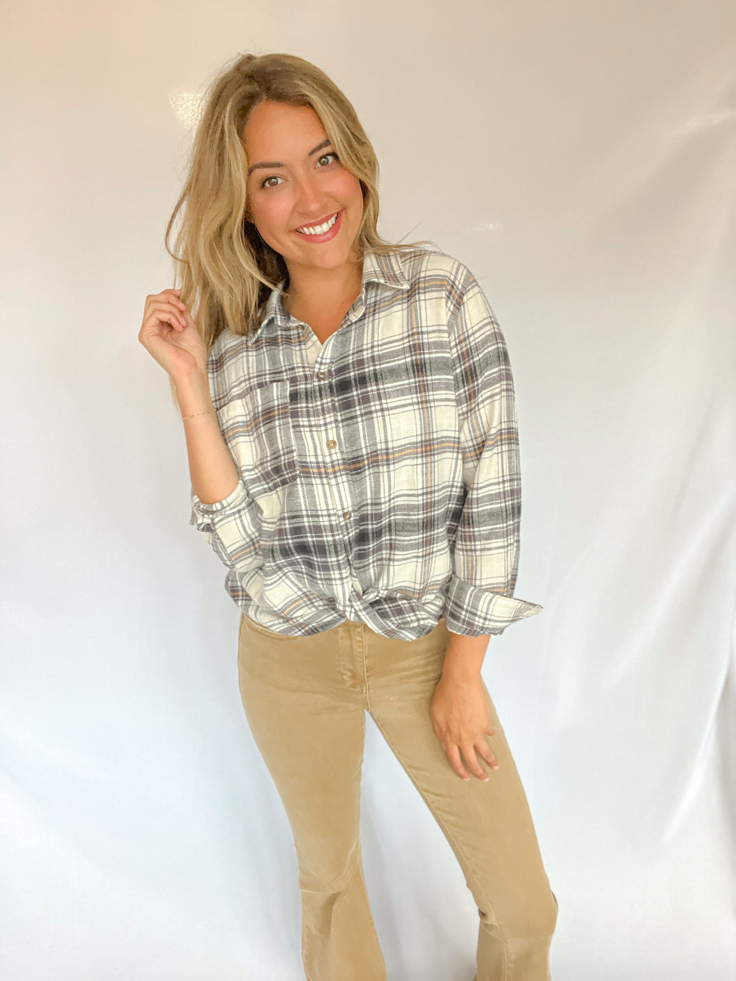 The Frannie Flannel Top