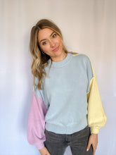 Load image into Gallery viewer, The Violet Colorblock Sweater
