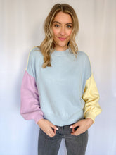 Load image into Gallery viewer, The Violet Colorblock Sweater
