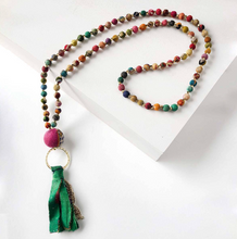 Load image into Gallery viewer, Kantha Tassel Necklace
