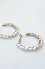 Load image into Gallery viewer, The Pearl Wrap Hoops
